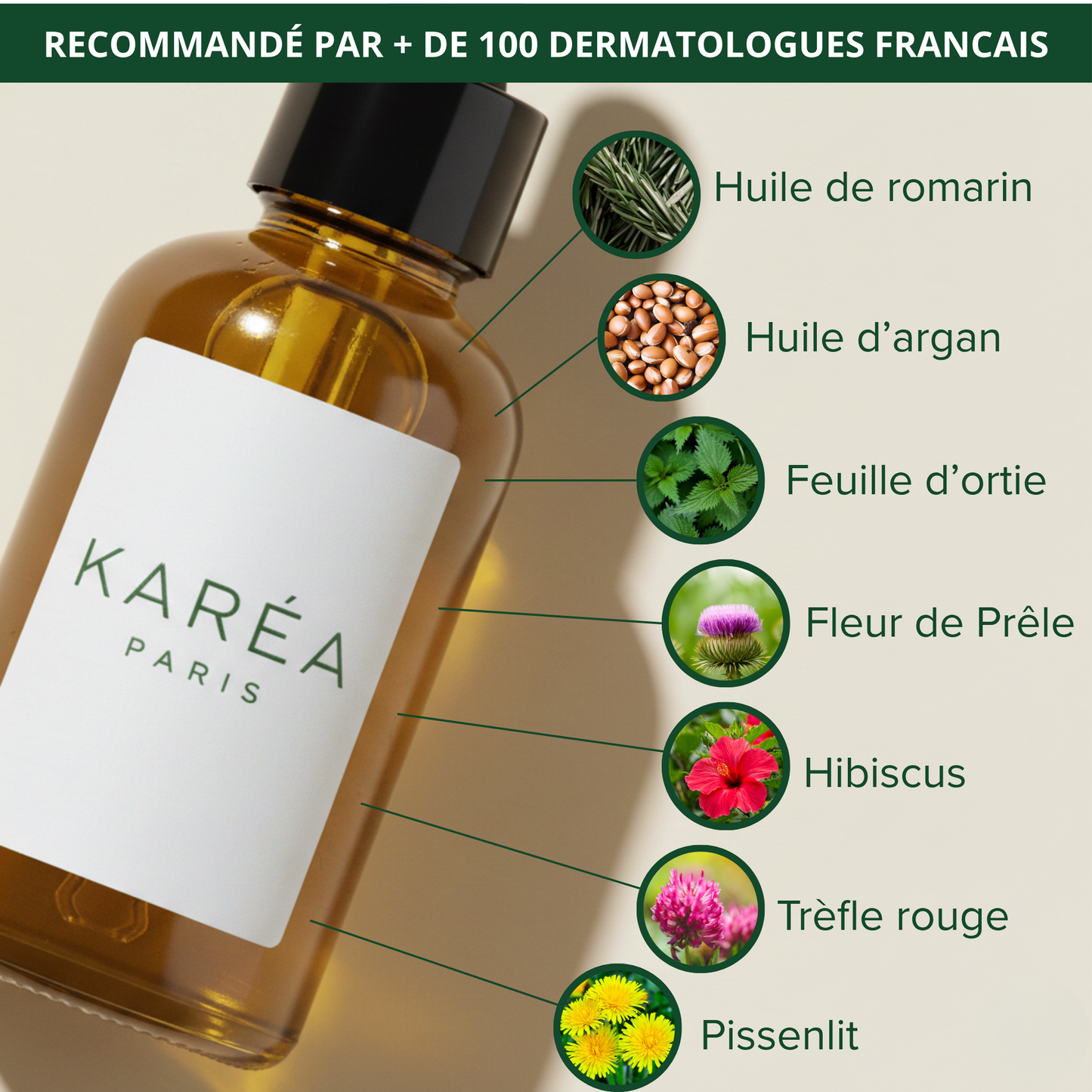 Sérum de croissance de cheveux 50 ml - KARÉA PARIS